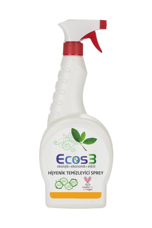 Ecos3 Ekolojik ve Vegan Hijyenik Temizleyici Sprey 750 ml